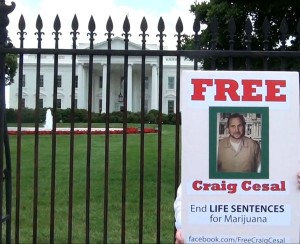 Amy Povah takes Life for Pot Prisoner Craig Cesal to the White House 2014