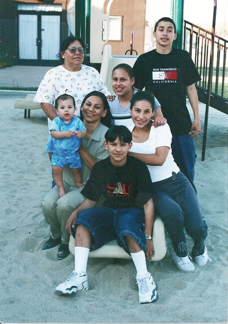 Back row: Marletta (LaVonne’s mom), Priscilla (LaVonne’s daughter), Daniel (LaVonne’s brother). Middle row: Kylee (granddaughter), LaVonne; Clarissa (daughter) Front: Edward (youngest son)