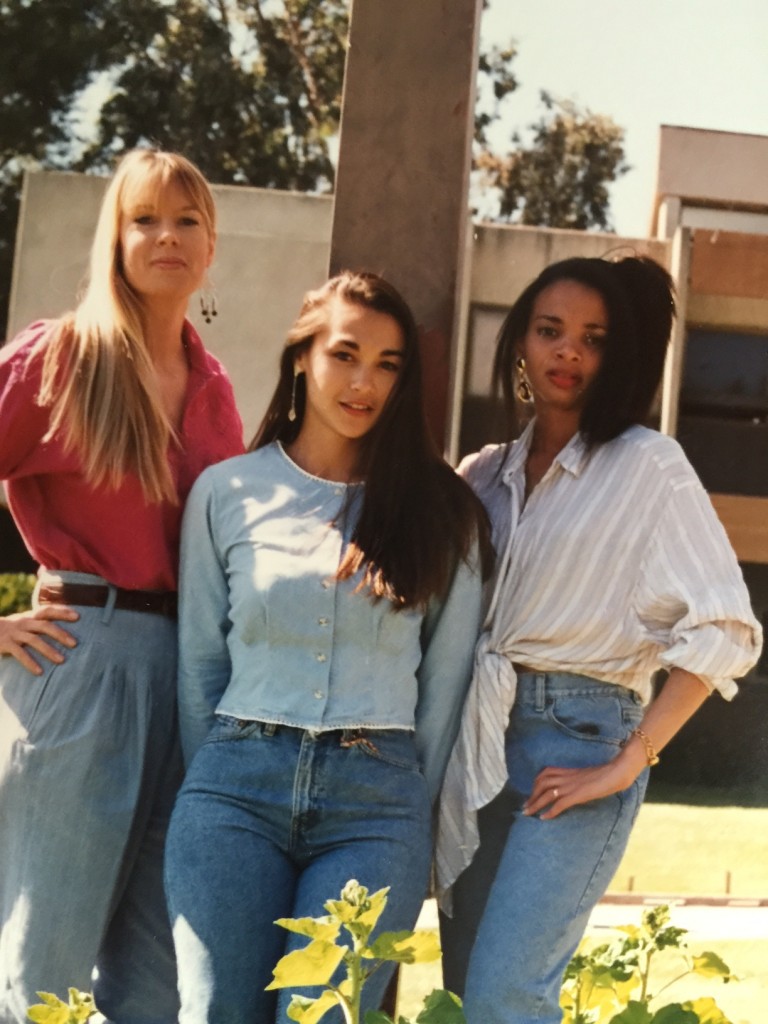 Photo of Amy, Therese and friend at FCI Dublin in 1995 before they put us in Khakis 