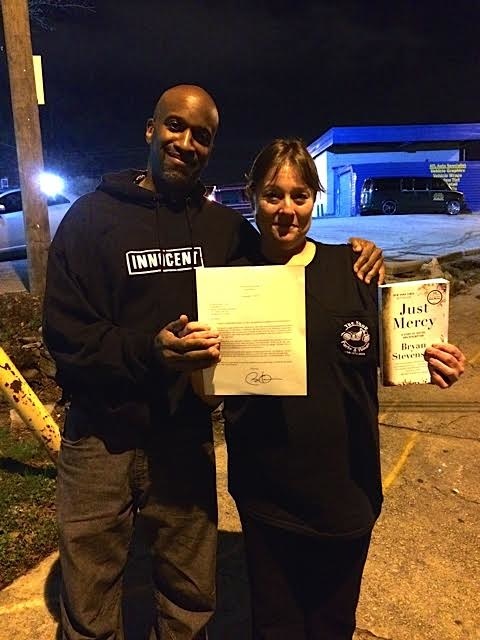 Malik and Billie Marie Taylor after she received clemency from President Obama