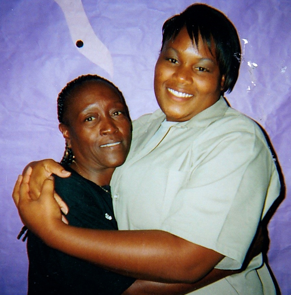 Tynice with her mother 