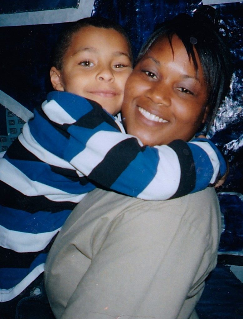 Tynice with her son
