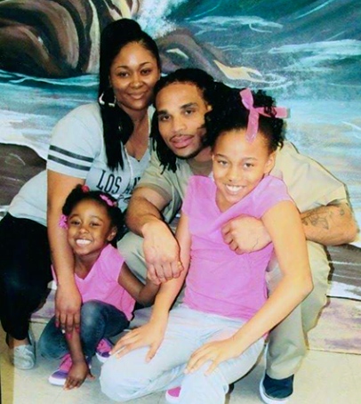 Charles with girlfriend, Dorian and her two daughters